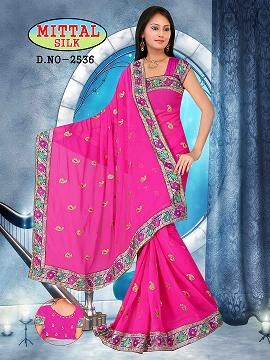 Embroidery Sarees Manufacturer Supplier Wholesale Exporter Importer Buyer Trader Retailer in Surat Gujarat India